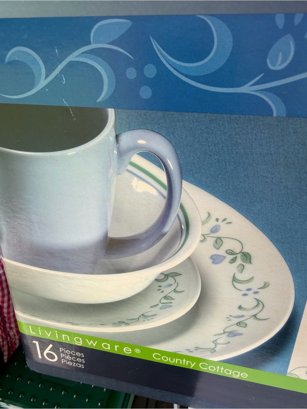 Corelle Livingware 16-piece dinnerware set in the Country Cottage Pattern